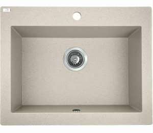 Laveo Komodo Beige Granite Double Bowl Stone Kitchen Sink – 490x580x220mm | LO-SBK410A