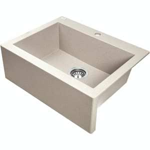 Laveo Komodo Beige Granite Double Bowl Stone Kitchen Sink – 490x580x220mm | LO-SBK410A