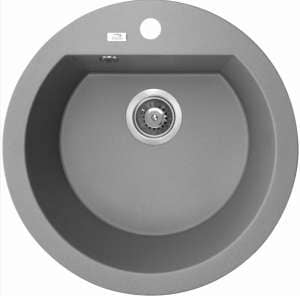 Laveo Dafne Grey Granite Single Bowl Stone Kitchen Sink – 510x205mm | LO-SBD580T