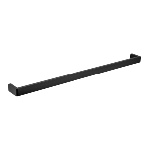 IVANO Matt Black Single Towel Rail – 800mm | OX7001.8.TR