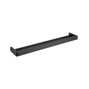 IVANO Matt Black Double Towel Rail – 600mm | OX7002.TR