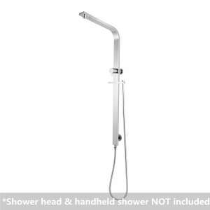 Square Chrome Shower Station without Shower Head and Handheld Shower | CH2150.SH.N