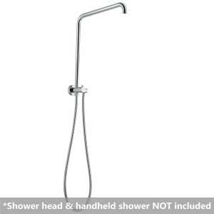 Round Chrome Shower Station without Shower Head and Handheld Shower | CH2138-L.SH.N