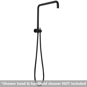 Round Matt Black Shower Station without Shower Head and Handheld Shower | OX2138.SH.N