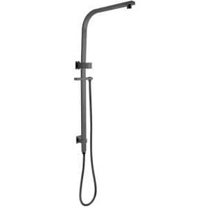 Square Gun Metal Grey Shower Station without Shower Head and Handheld Shower | GM2130.SH.N