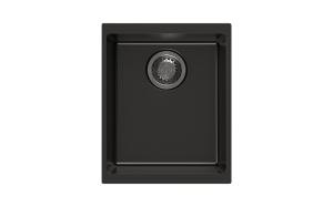 Matt Black Carysil Enigma N100N Granite Single Bowl Stone Kitchen Sink – 370x460x200mm | TWM-EN100N
