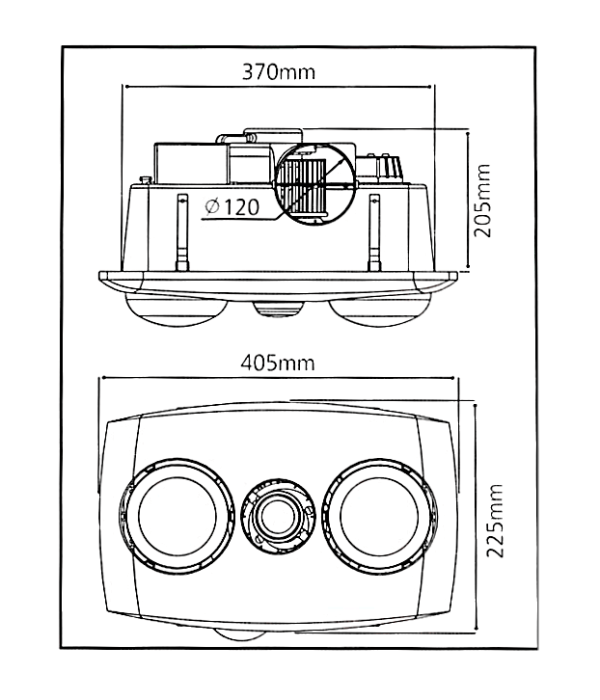 INNOLUX Comfort 2 Bathroom Heater/Fan/Light | IN-02LG sPECS