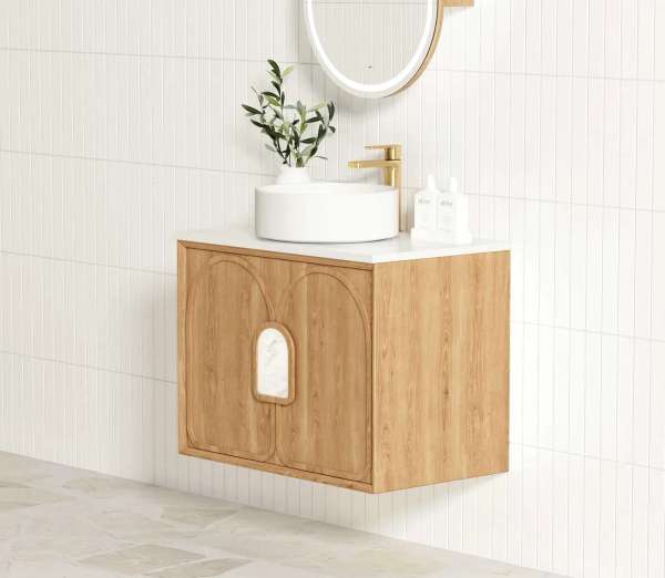 750mm Laguna Natural American Oak Wall Hung Vanity Cabinet | LG750N