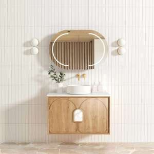 900mm Laguna Natural American Oak Wall Hung Vanity Cabinet | LG900N