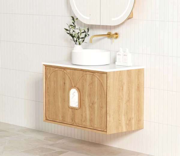 900mm Laguna Natural American Oak Wall Hung Vanity Cabinet | LG900N
