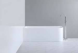 Casey Corner Back To Wall Bathtub – Acrylic Gloss White (Left Corner) – 1500mm | CBT1500L-510