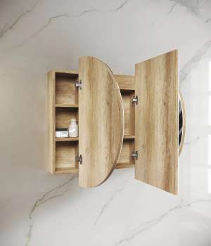 Bondi 1200×750 Shaving Cabinet Natural Oak | BOSV1275N