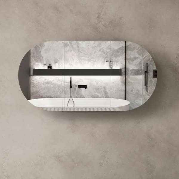 Bondi 1800x900 Shaving Cabinet Black Oak | BOSV1890B