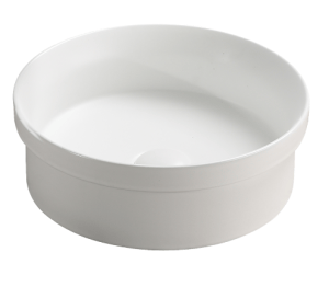Insert Ceramic Basin – No Overflow – No Tap Hole – Gloss White – Round – 360mm | PIS3636MW
