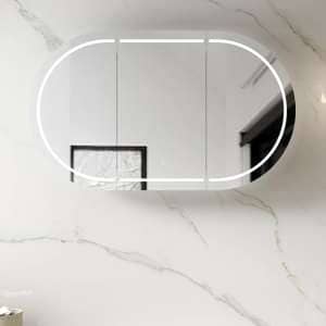 LED BONDI 1500×900 Shaving Cabinet Matte White | LED-BOSV1590W