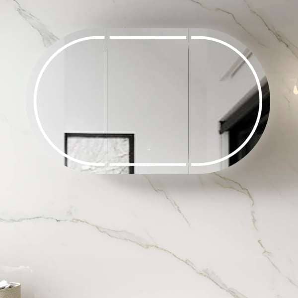 LED BONDI 1500x900 Shaving Cabinet Matte White | LED-BOSV1590W