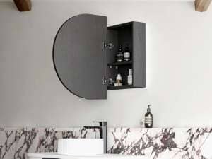 Bondi 900×600 Shaving Cabinet Black Oak | BOSV9060B