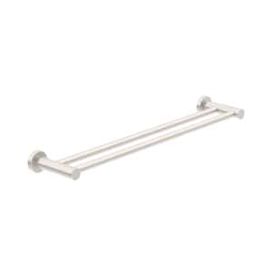 Nero Classic Double Towel Rail 600mm Brushed Nickel | NR2024dBN