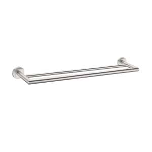 Nero Dolce Double Towel Rail 700mm Brushed Nickel | NR3630dBN