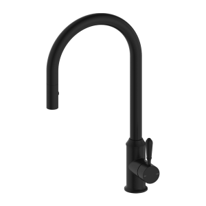 Nero York Pull Out Sink Mixer With Vegie Spray Function With Metal Lever Matte Black | NR69210802MB
