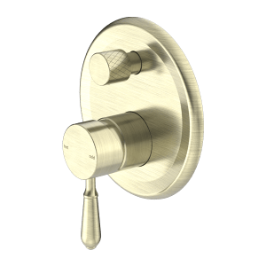 Nero York Shower Mixer With Divertor With Metal Lever Aged Brass | NR692109a02AB