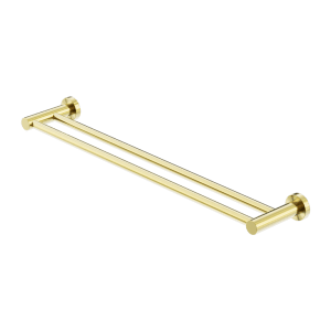 Nero Mecca Double Towel Rail 600mm Brushed Gold | NR1924dBG