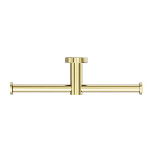 Nero Mecca Double Toilet Roll Holder Brushed Gold | NR1986dBG