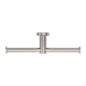 Nero Mecca Double Toilet Roll Holder Brushed Nickel | NR1986dBN