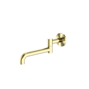 Nero Mecca Wall Mounted Swivel Basin/Bath Spout Only 225mm Brushed Gold | NR221903GBG