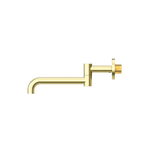 Nero Mecca Wall Mounted Swivel Basin/Bath Spout Only 225mm Brushed Gold | NR221903GBG