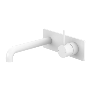 Nero Mecca Wall Basin/Bath Mixer Handle Up 230mm Matte White | NR221910B230MW