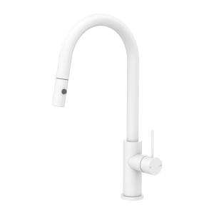 Nero Mecca Pull Out Sink Mixer With Vegie Spray Function Matte White | NR221908MW