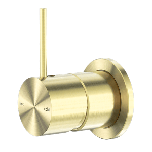 Nero Mecca Shower Mixer 60mm Handle Up Plate Brushed Gold | NR221911JBG