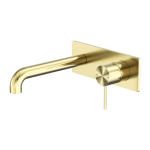 Nero Mecca Wall Basin/Bath Mixer 230mm Brushed Gold | NR221910A230BG