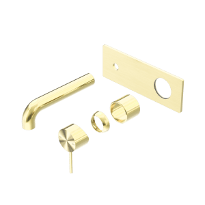 Nero Mecca Wall Basin/Bath Mixer 230mm Trim Kits Only Brushed Gold | NR221910A230TBG