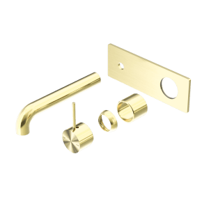 Nero Mecca Wall Basin/Bath Mixer Handle Up 230mm Trim Kits Only Brushed Gold | NR221910B230TBG