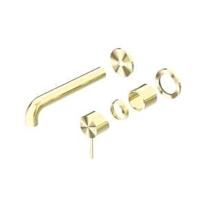 Nero Mecca Wall Basin/Bath Mixer Separate Back Plate 260mm Trim Kits Only Brushed Gold | NR221910C260TBG