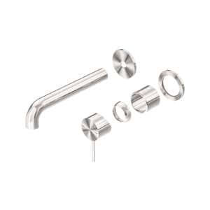 Nero Mecca Wall Basin/Bath Mixer Separate Back Plate 260mm Trim Kits Only Brushed Nickel | NR221910C260TBN