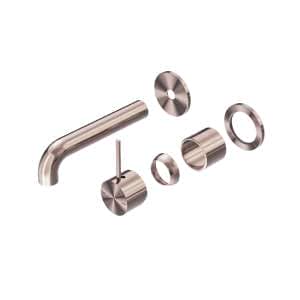 Nero Mecca Wall Basin/Bath Mixer Separate Back Plate Handle Up 260mm Trim Kits Only Brushed Bronze | NR221910D260TBZ
