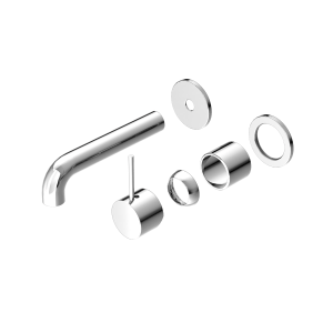 Nero Mecca Wall Basin/Bath Mixer Separate Back Plate Handle Up 120mm Trim Kits Only Chrome | NR221910D120TCH