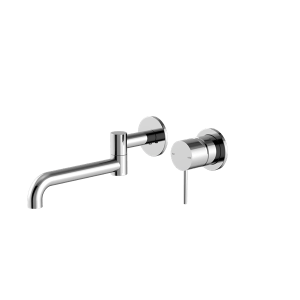 Nero Mecca Wall Basin/Bath Mixer Swivel Spout 225mm Chrome | NR221910RCH