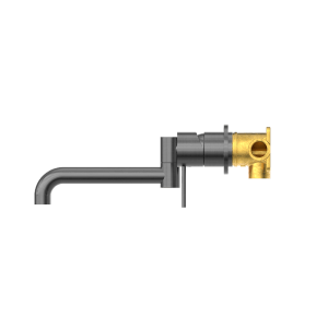 Nero Mecca Wall Basin/Bath Mixer Swivel Spout 225mm Gun Metal | NR221910RGM