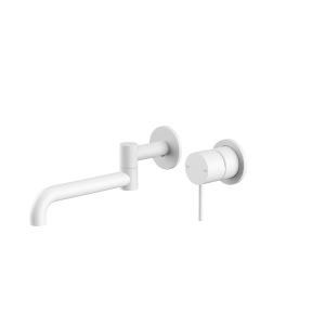 Nero Mecca Wall Basin/Bath Mixer Swivel Spout 225mm Matte White | NR221910RMW