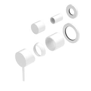 Nero Mecca Shower Mixer With Divertor Separate Back Plate Trim Kits Only Matte White | NR221911stMW