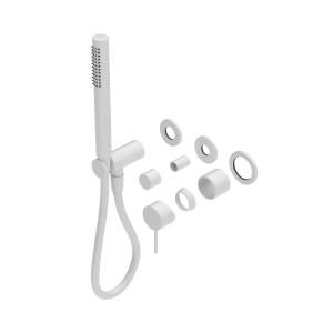 Nero Mecca Shower Mixer Divertor System Separate Back Plate Trim Kits Only Matte White | NR221912FTMW