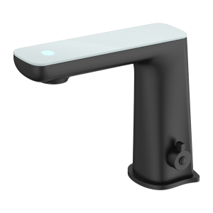 Nero Claudia Sensor Mixer With White Top Display Matte Black | NR222102MB