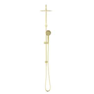Nero Round Project Twin Shower Brushed Gold | NR232105DBG