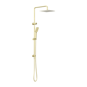 Nero Square Project Twin Shower Brushed Gold | NR232105EBG
