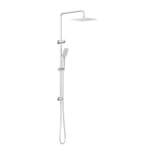 Nero Square Project Twin Shower Brushed Nickel | NR232105EBN