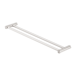 Nero New Mecca Double Towel Rail 800mm Brushed Nickel | NR2330dBN